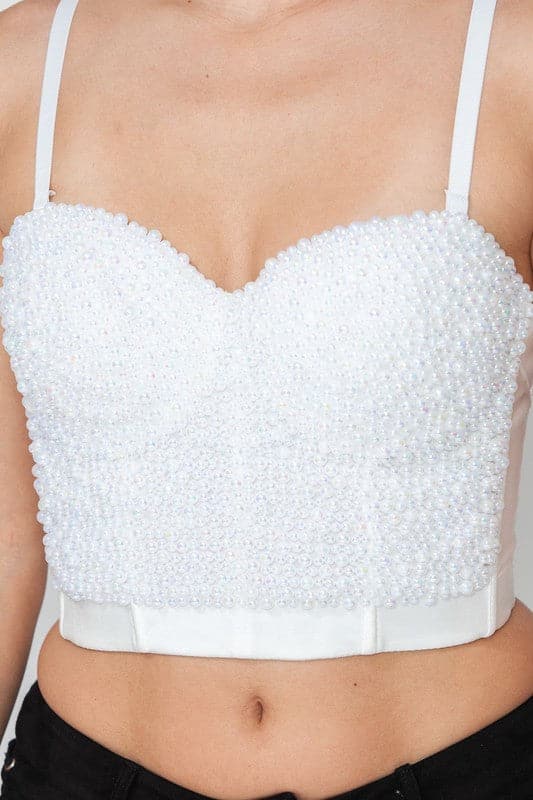 All Over Pearl Bustier