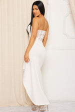 Sweetheart Neck Lace White Dress