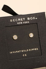 Secret Box Round Stud Earrings.