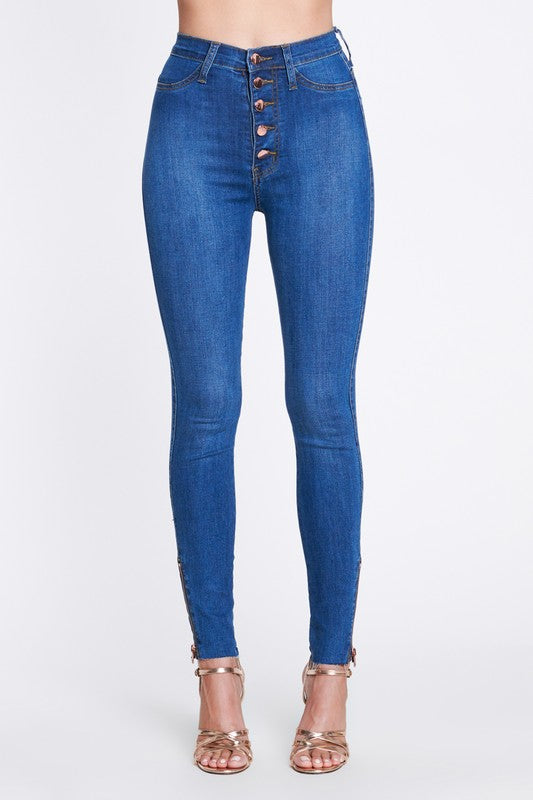 Jennie High-Rise Zip Cuff Jeans Photo four