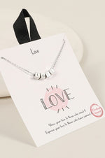 LOVE Beads Necklace - Silver