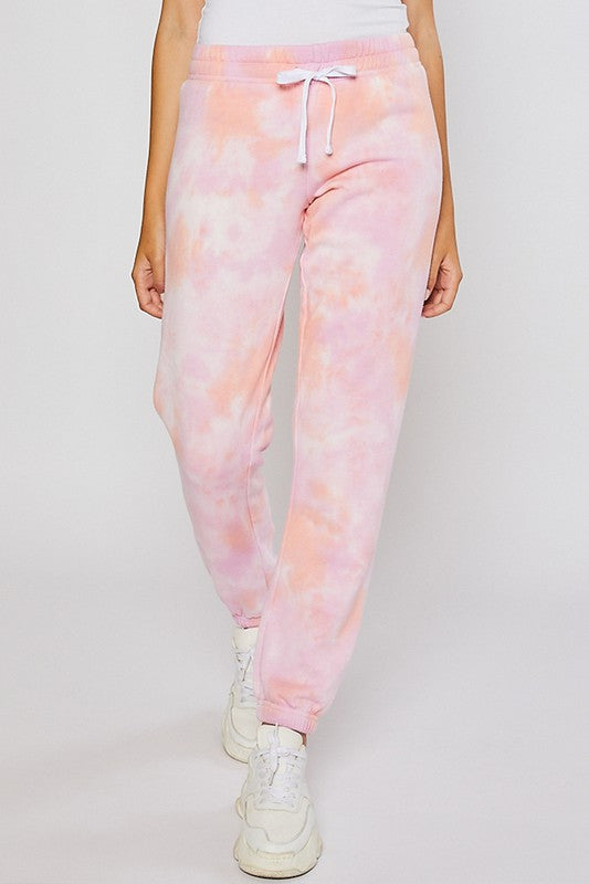 Relaxed Jogger - Pink Tie Dye.