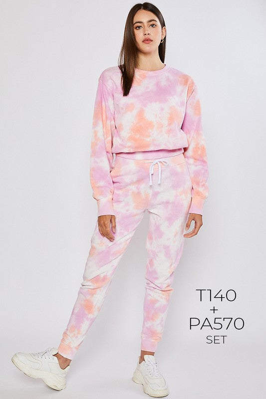 Relaxed Fit Jogger - Pink Tie Dye (Pockets) Photo two