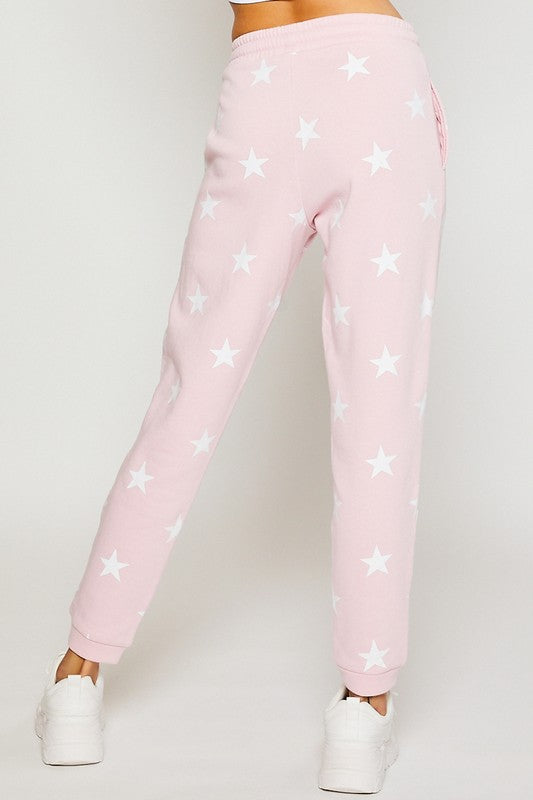 High Rise Jogger - Pink Stars Photo two