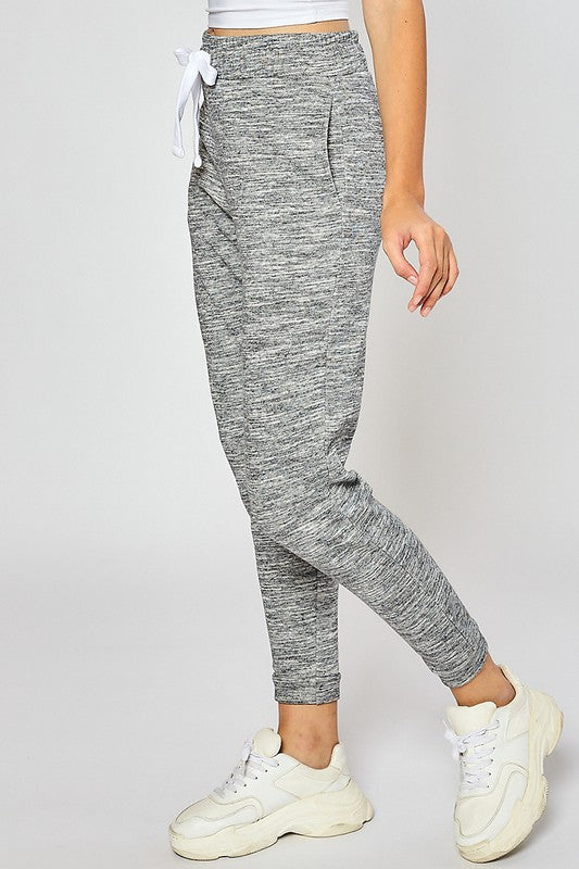High Rise Jogger - Marled Charcoal Photo two