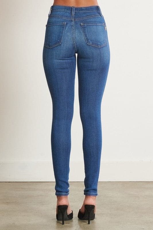 Alexa Mid-Rise Skinny Jeans. photo two