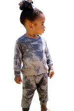 Baby Grey Tie Dye Lounge Set - Top and Joggers Photo three 