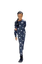 Kids Charcoal Star Lounge Set - Pullover & Joggers Photo three