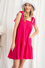 Dolores Dress - Hot Pink Photo three