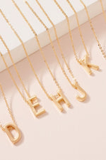 Initial Charm Necklace - Gold.
