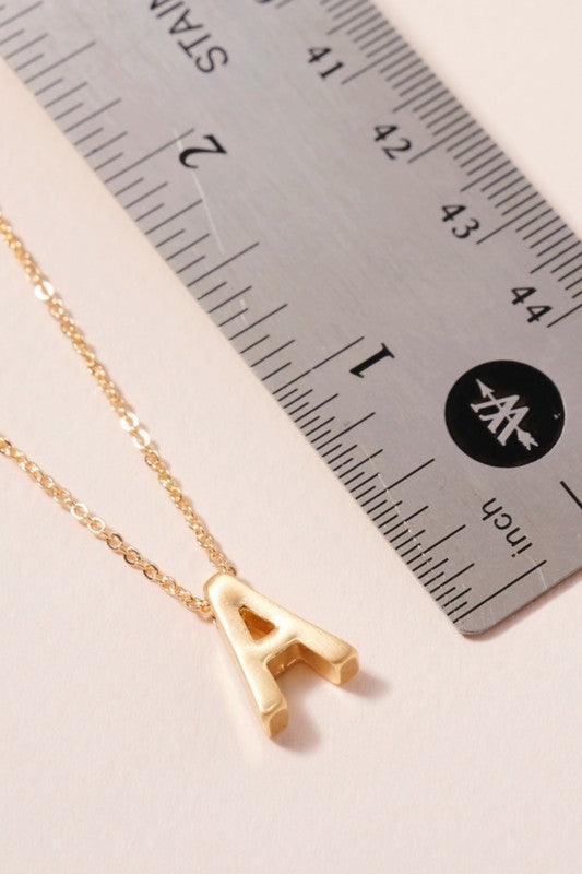 Initial Charm Necklace - Gold.