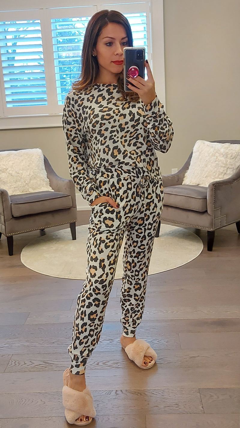 Leopard Lounge Set - Top & Joggers Photo two