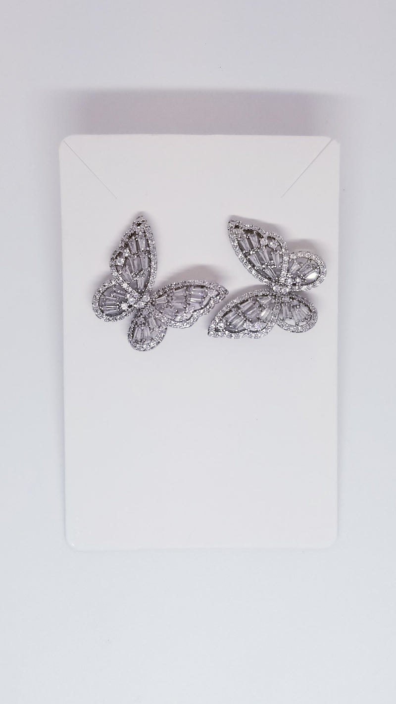 Butterfly Earrings - Silver.