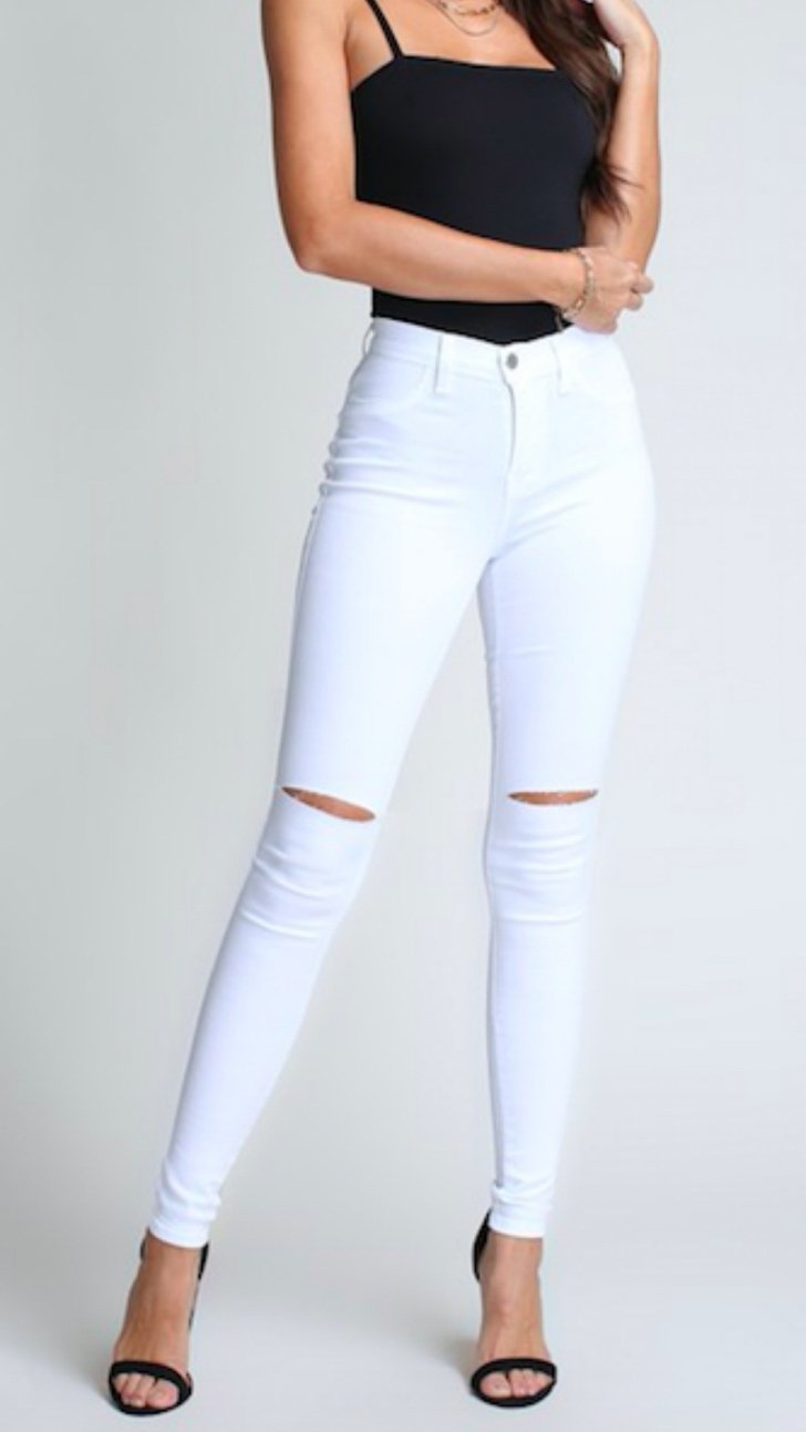 Classic White Jeans.