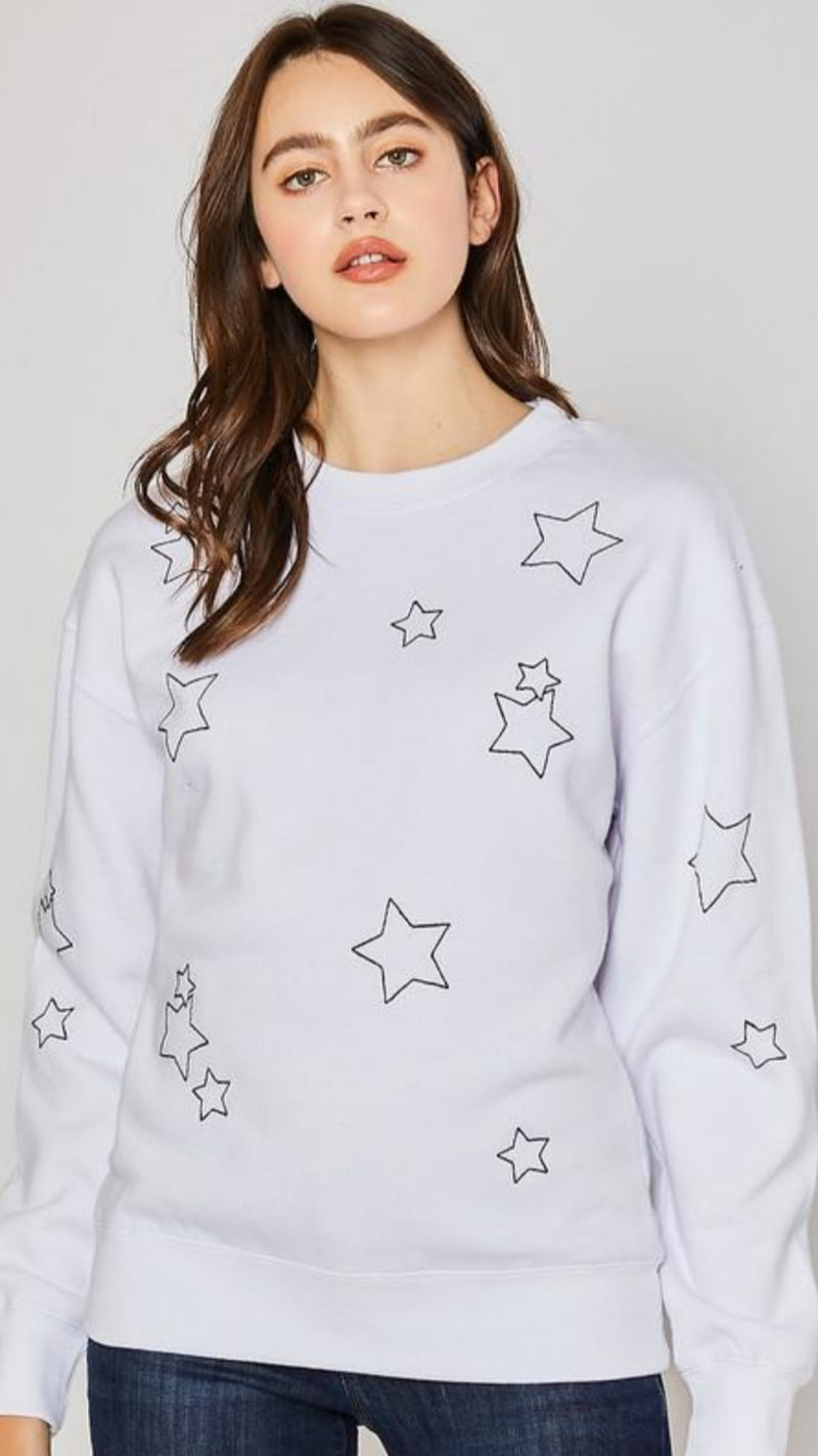 Star White Sweatshirt.