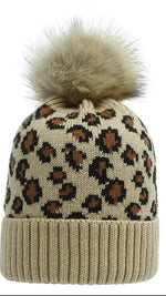 Adult Leopard Beanie - Brown photo two