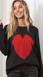 Love Her Sweater - Black/Red Photo two