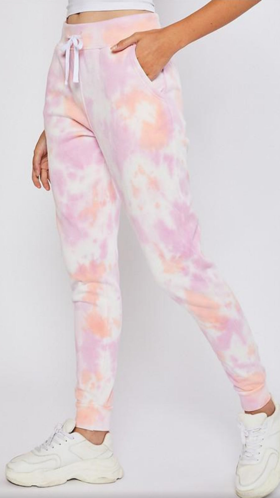 Relaxed Fit Jogger - Pink Tie Dye (Pockets).