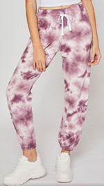 Relaxed Jogger - Burgundy Tie Dye.