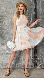 Jayla Halter Dress - Peach.