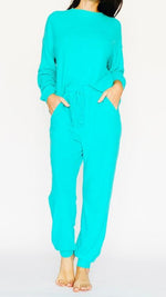 Surf Blue Lounge Set - Top & Joggers Photo two
