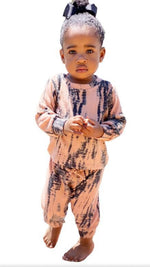 Toddler Peach Tie Dye Lounge Set - Pullover & Joggers