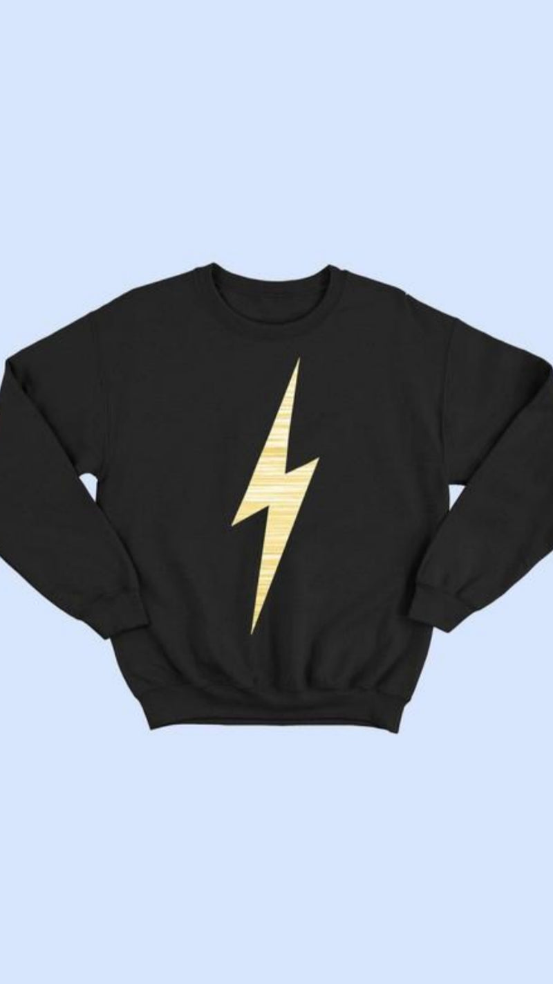 Gold Lightning Sweatshirt - Foil