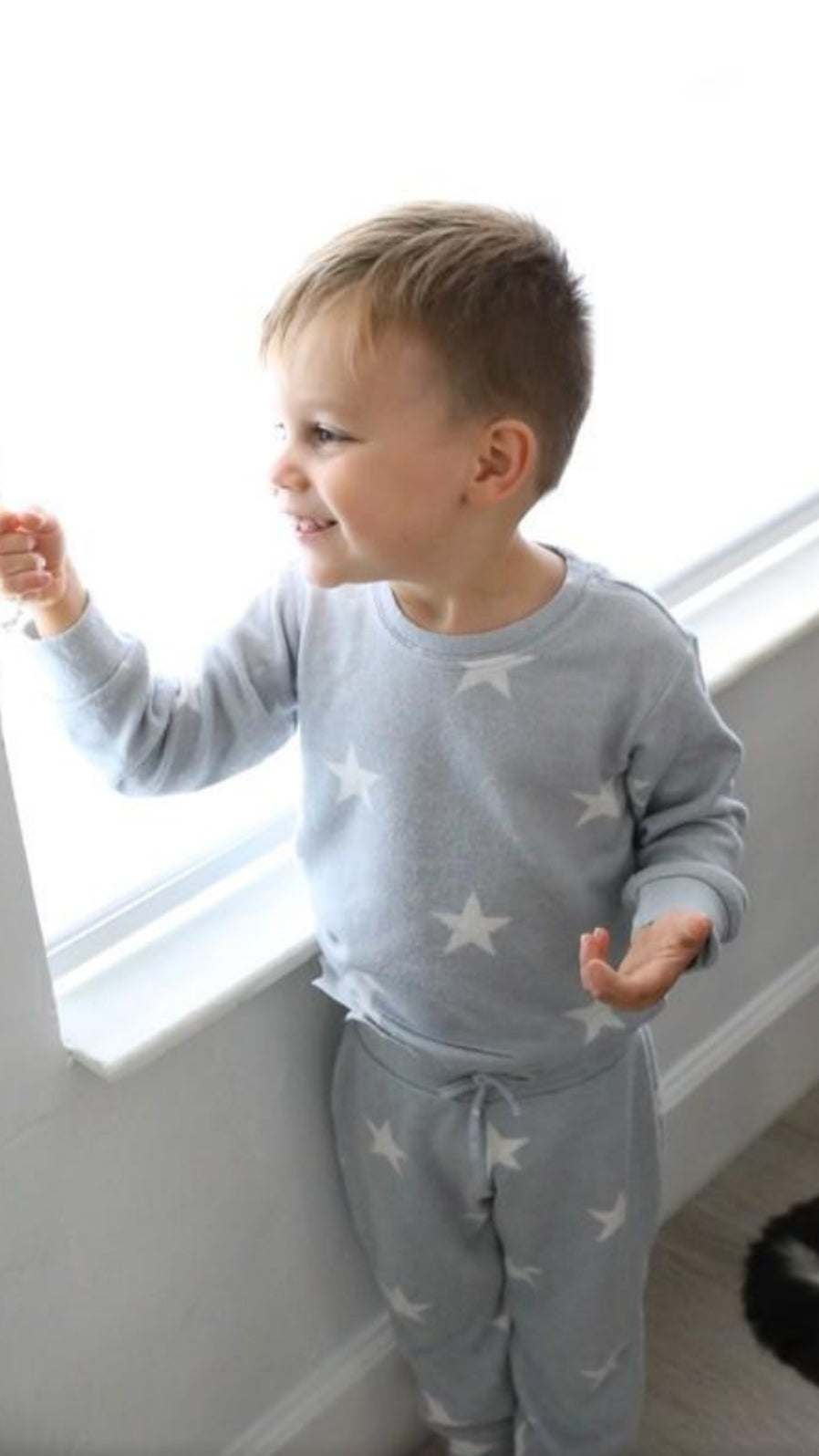 Toddler Grey Star Lounge Set - Pullover & Joggers