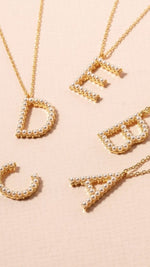 Pearl Initial Letter Necklace
